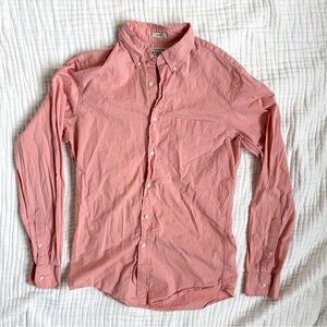 J.Crew Secret Wash Shirt Slim Fit Pink Button Down Stretch Size Small Preppy